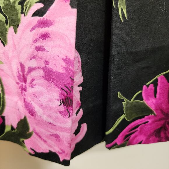 Talbots large purple and pink flower print pleated  lined skirt woman's size 18 - Picture 9 of 10